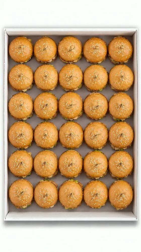 Mini hamburguesas de pollo — bandeja de 30