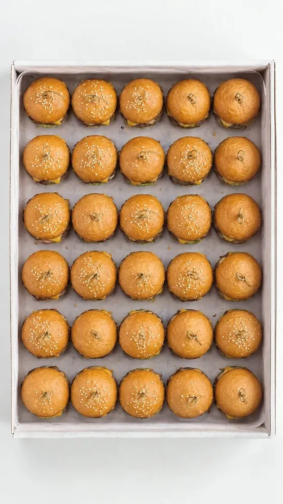 Surtido de mini hamburguesas — pollo y vacuno