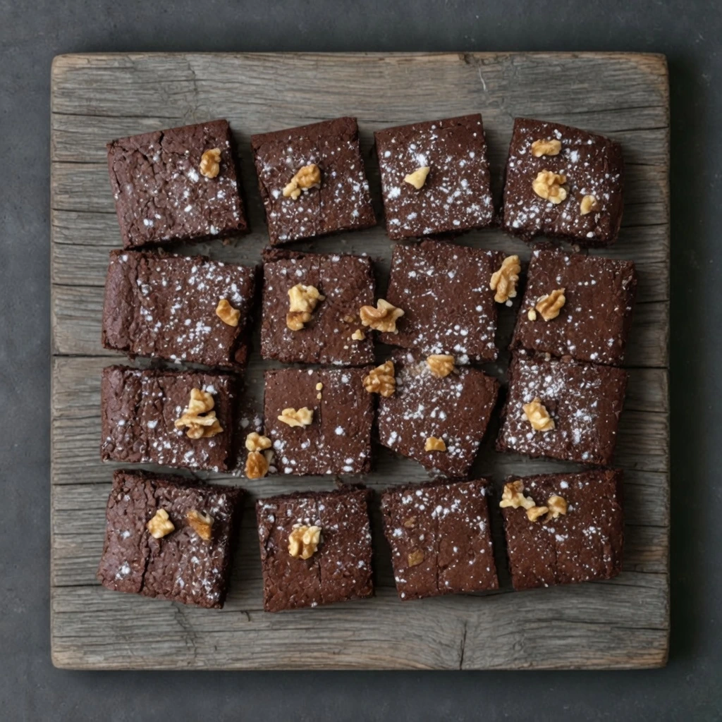 Mini brownies con nueces