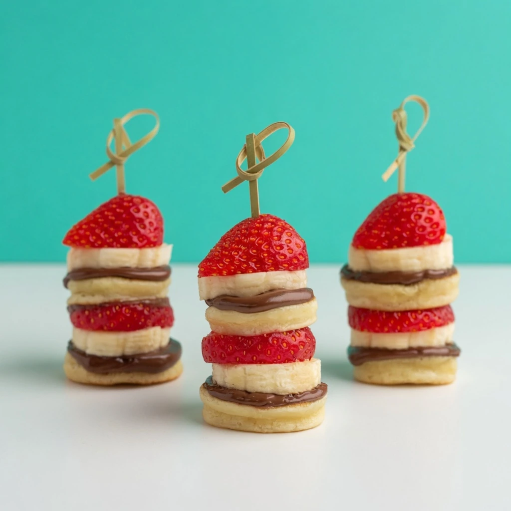 Canapé «Dulce» de plátano y fresa