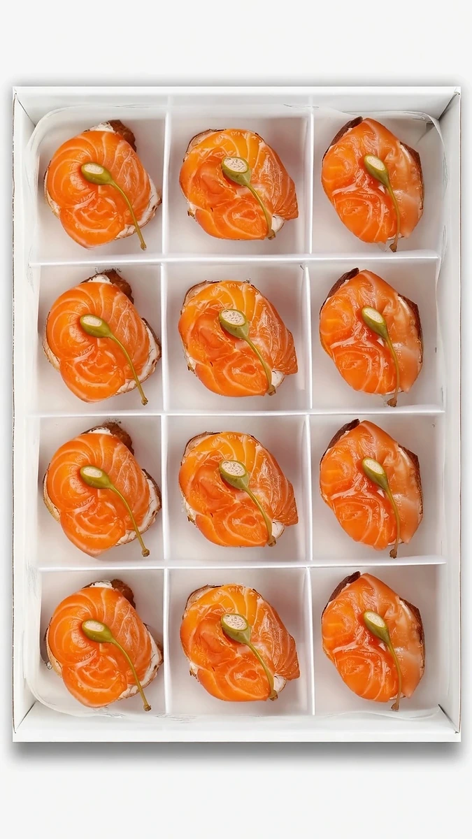 Bruschetta de salmón marinado