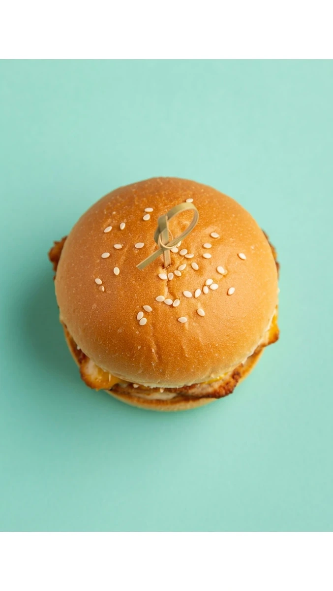 Mini hamburguesa de pollo con salsa azul