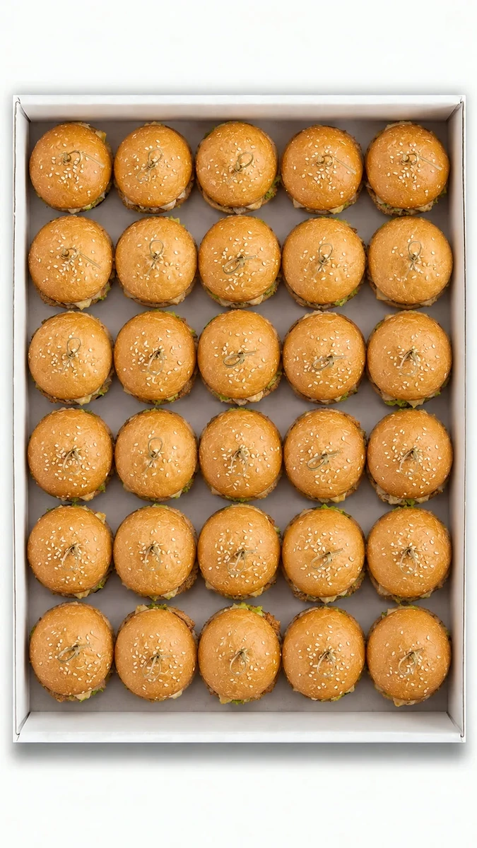 Mini hamburguesas de pollo — bandeja de 30