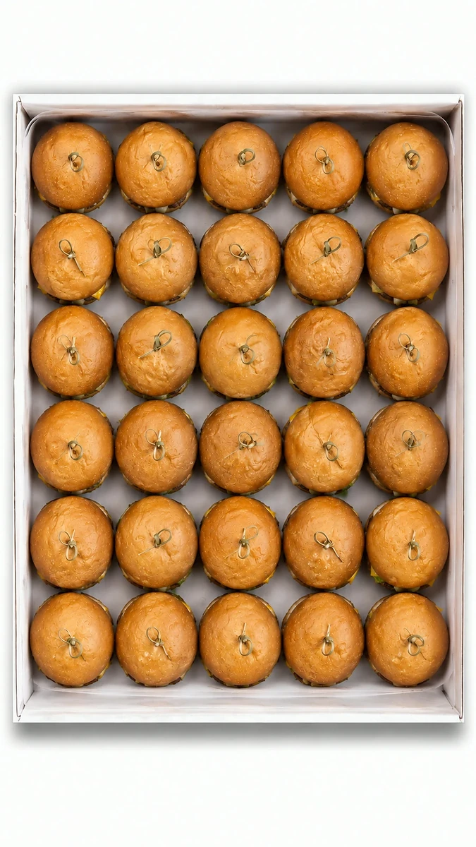 Mini hamburguesas de vacuno — bandeja de 30