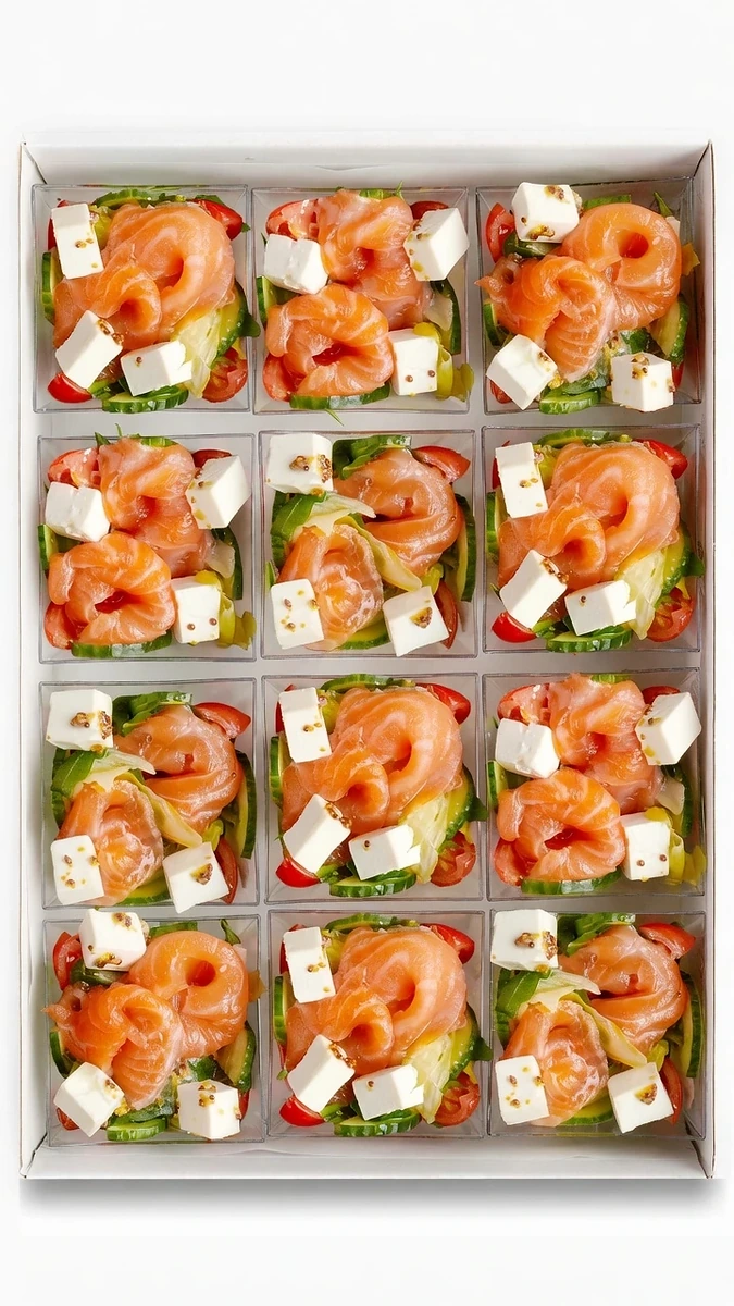 Mini ensaladas de salmón
