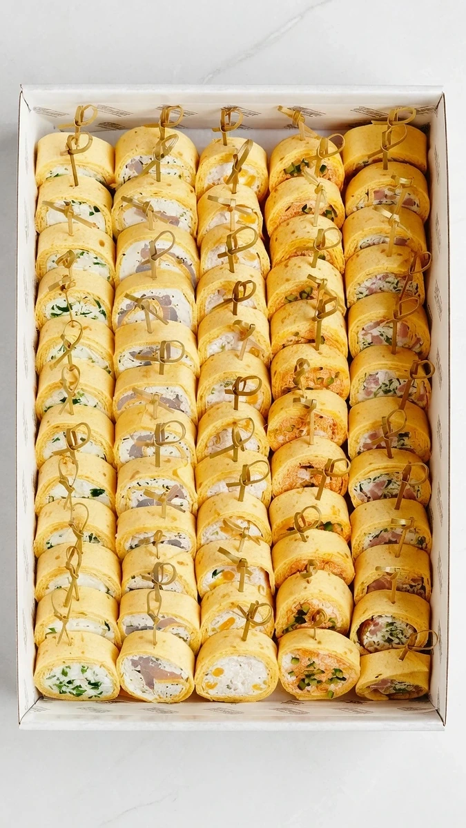 Surtido de mini-rollitos de tortilla