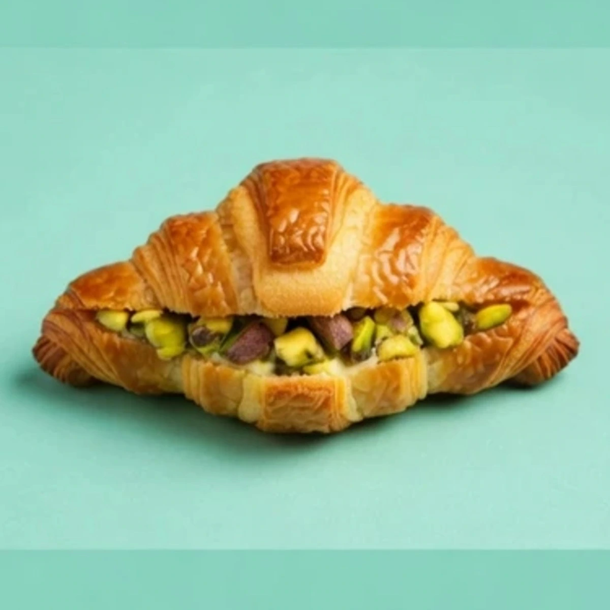 Mini cruasán de crema de pistacho