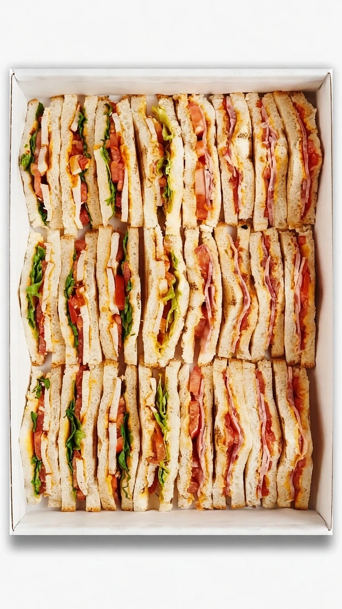 Mini sándwiches de pollo y jamón