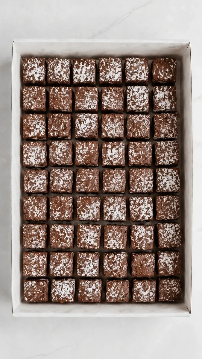 Bocaditos de brownie con nueces y chocolate