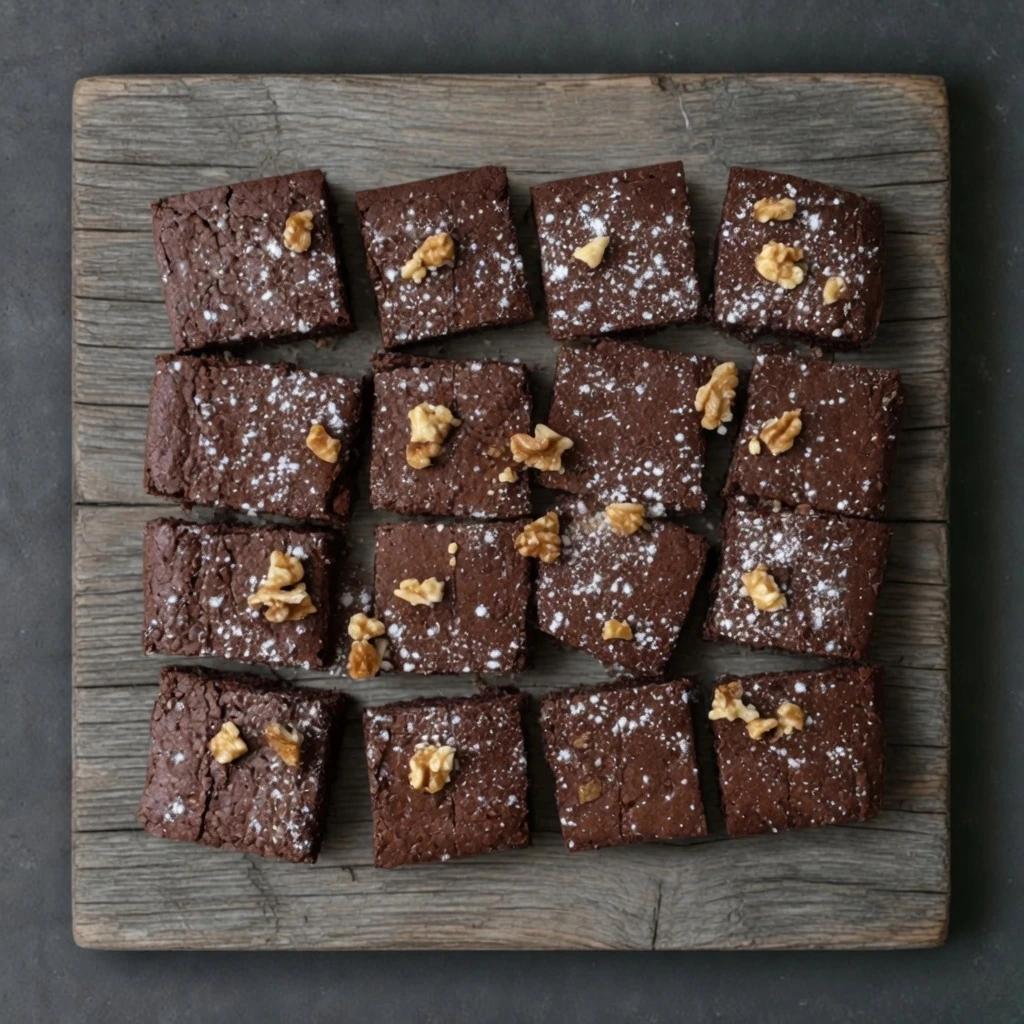 Mini brownies con nueces
