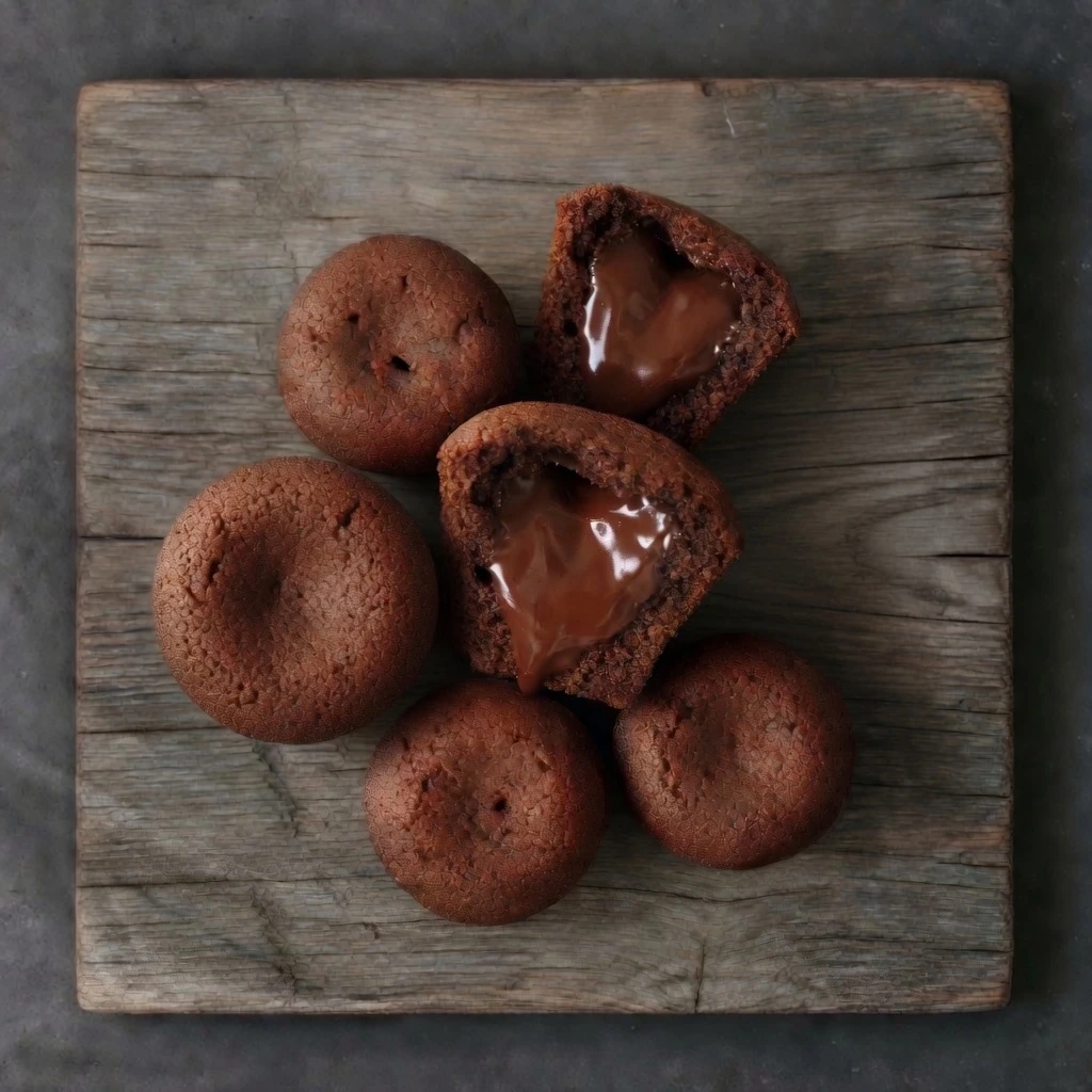 Mini coulants de chocolate