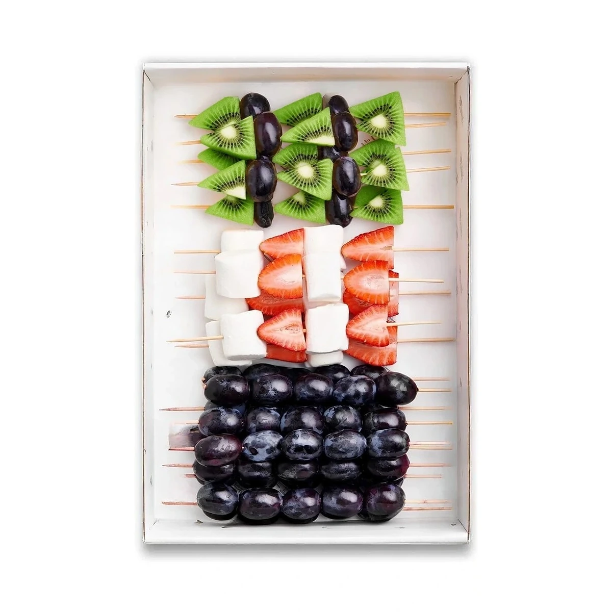 Brochetas de fruta fresca