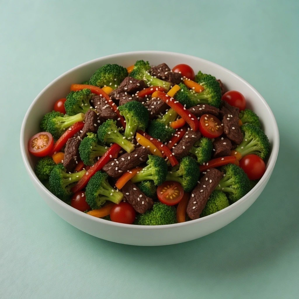 Ensalada de ternera y brócoli