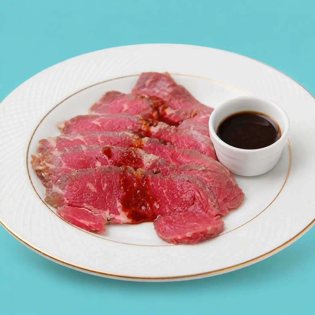Roast beef con jugo de carne