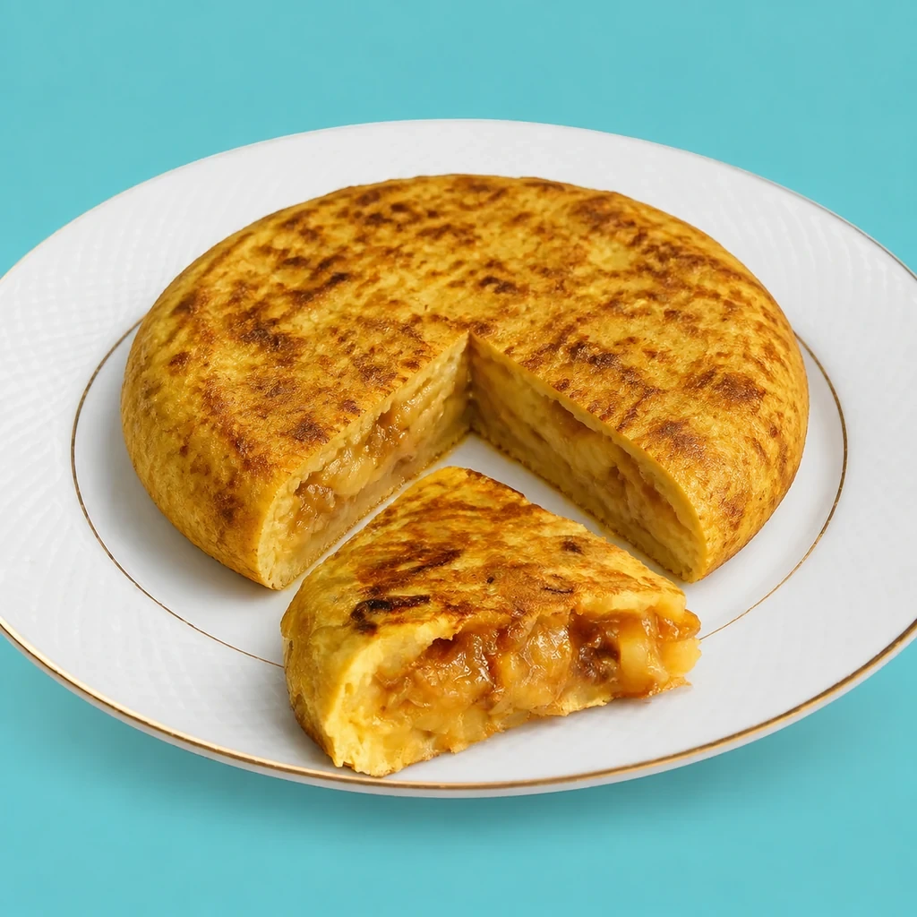 Tortilla de patata con cebolla