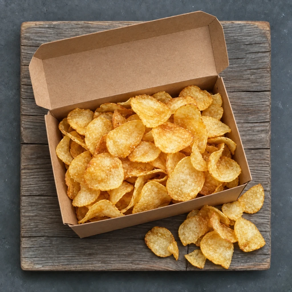 Caja kraft de patatas fritas para compartir