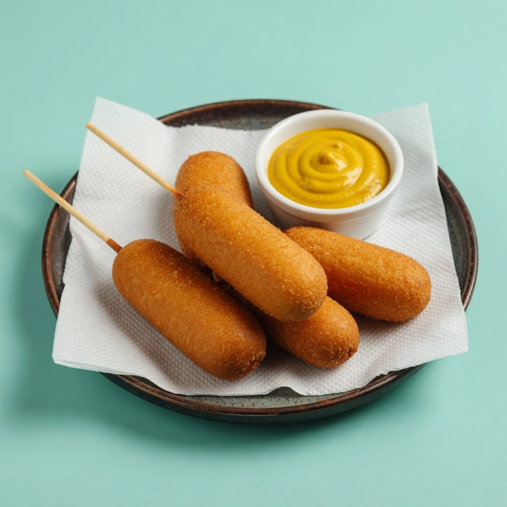 Mini corn dogs con salchicha