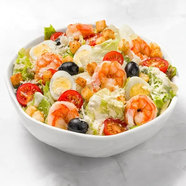 Ensalada César con langostinos