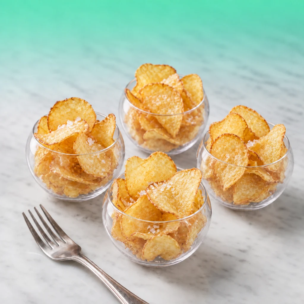 Esfera de patatas fritas al aceite de oliva