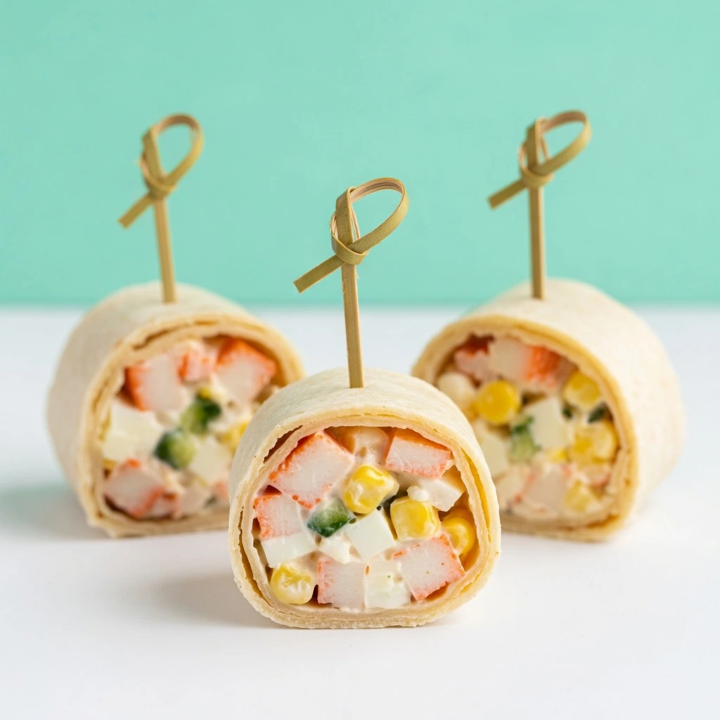 Rollitos de surimi y maíz