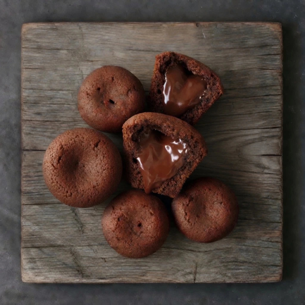 Mini coulants de chocolate