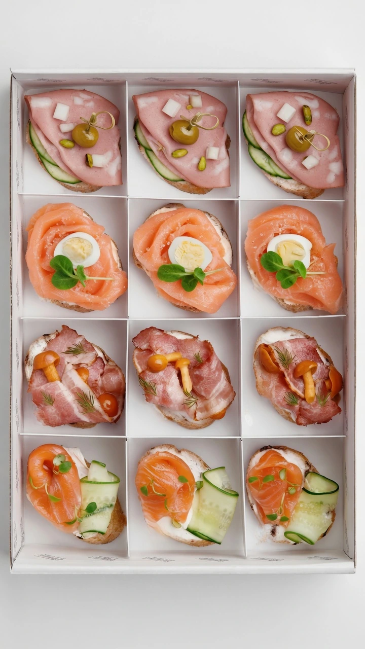 Surtido de bruschettas selección