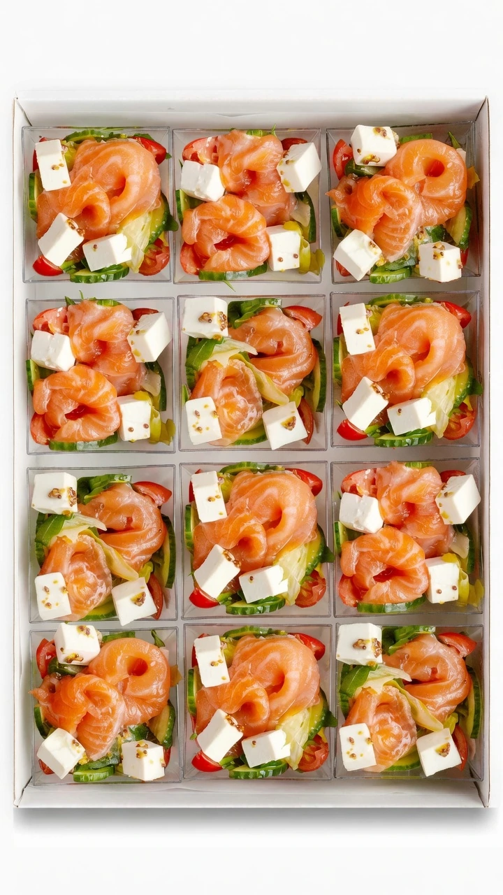 Mini ensaladas de salmón