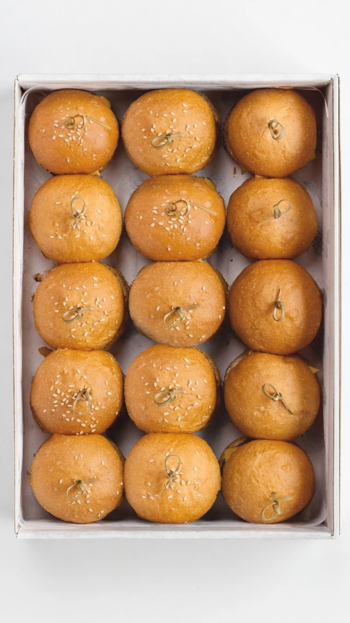 Surtido de mini hamburguesas — pollo y ternera