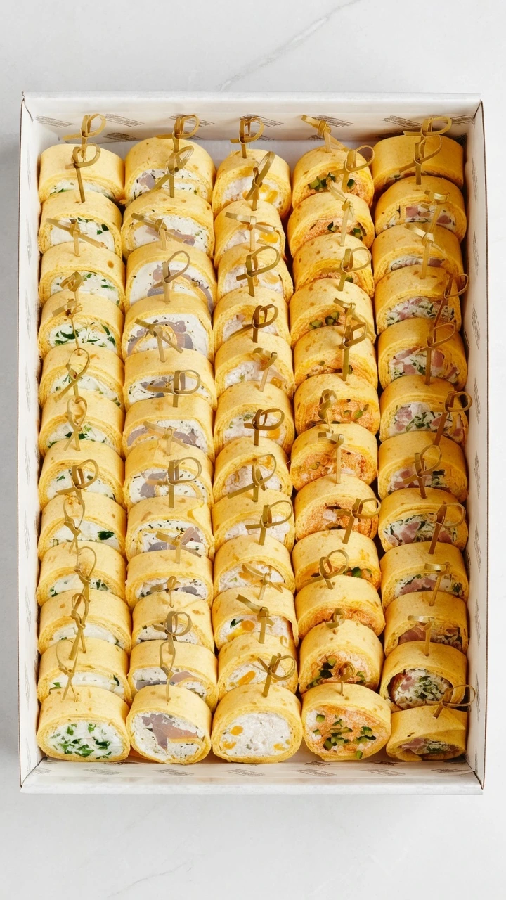 Surtido de mini-rollitos de tortilla