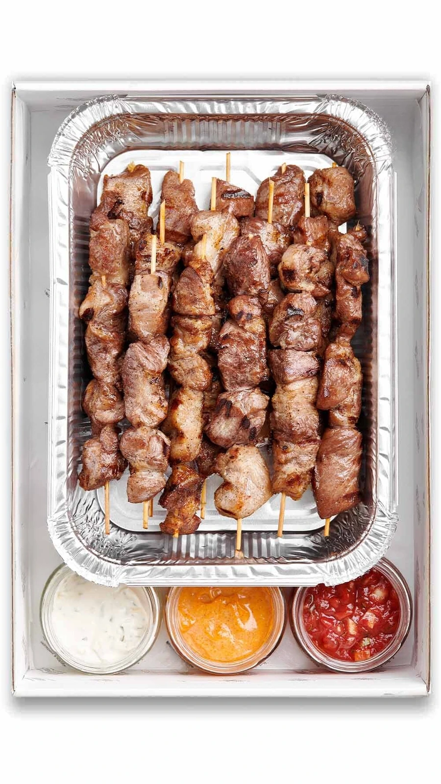 Brochetas de cerdo a la parrilla