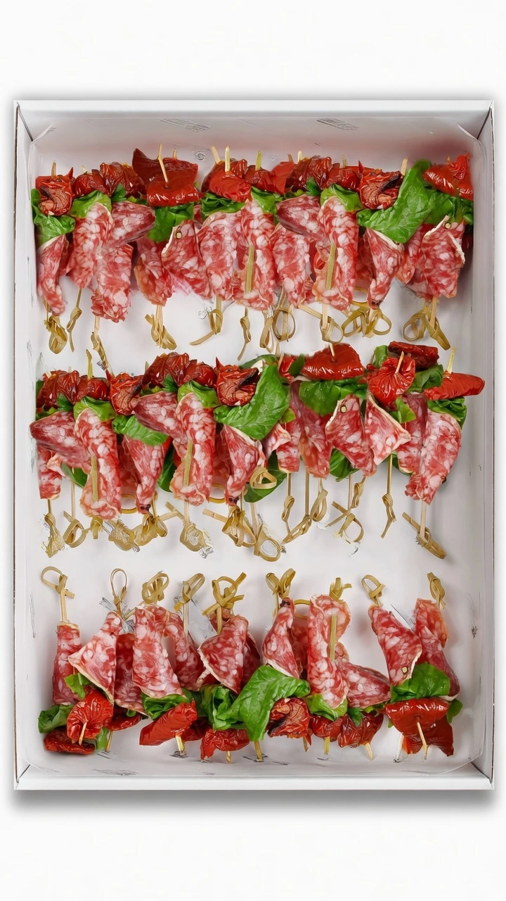 Canapés de fuet y tomate seco