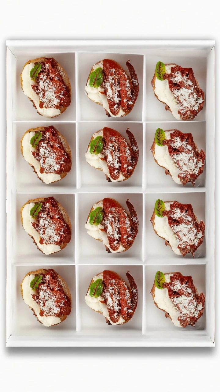 Bruschetta de tomate seco y queso curado