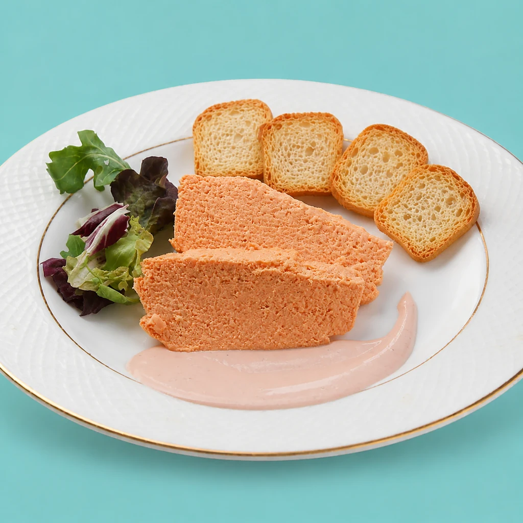 Pastel de cabracho con tostas