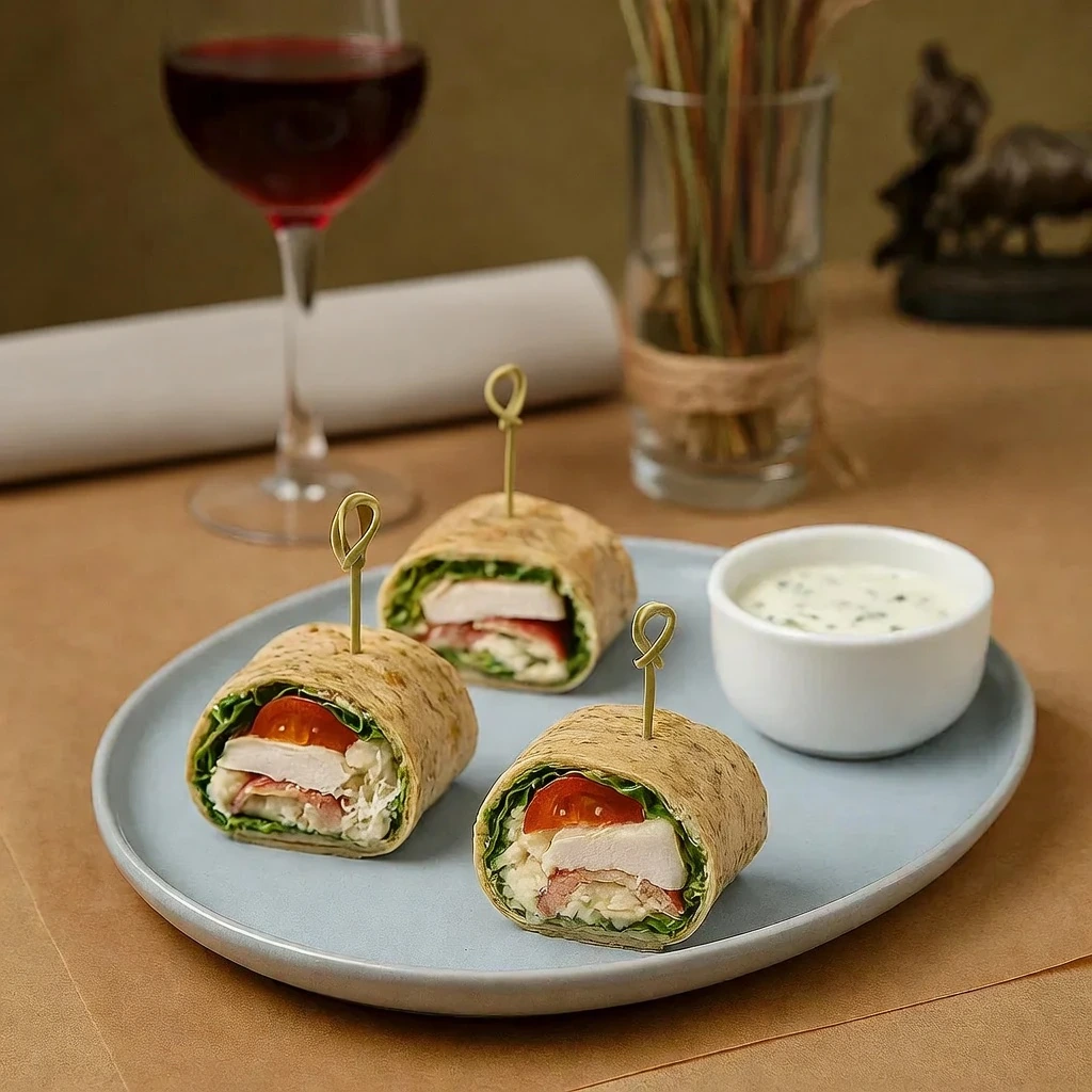 Mini wrap roll César con pollo