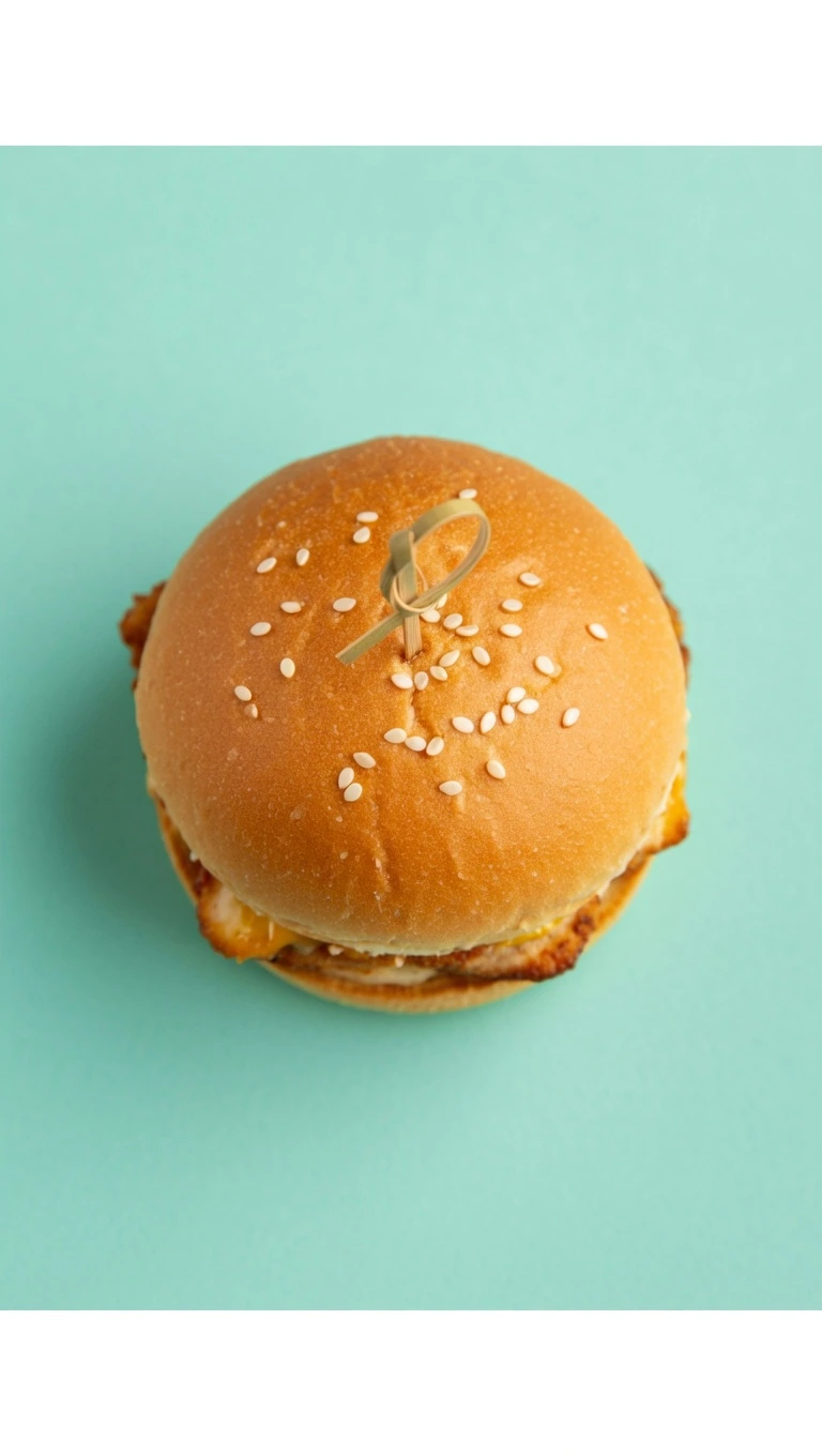 Mini hamburguesa de pollo con salsa azul