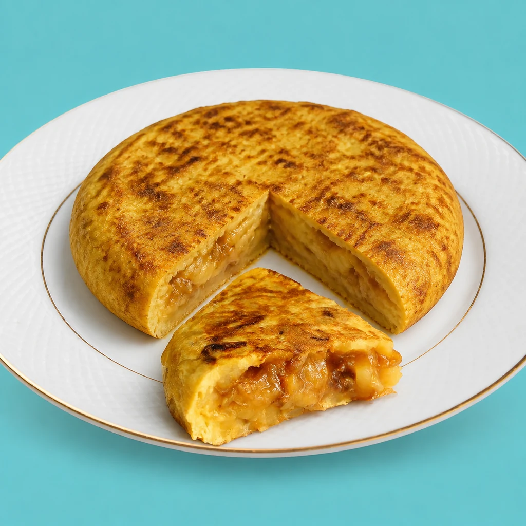 Tortilla de patata con cebolla