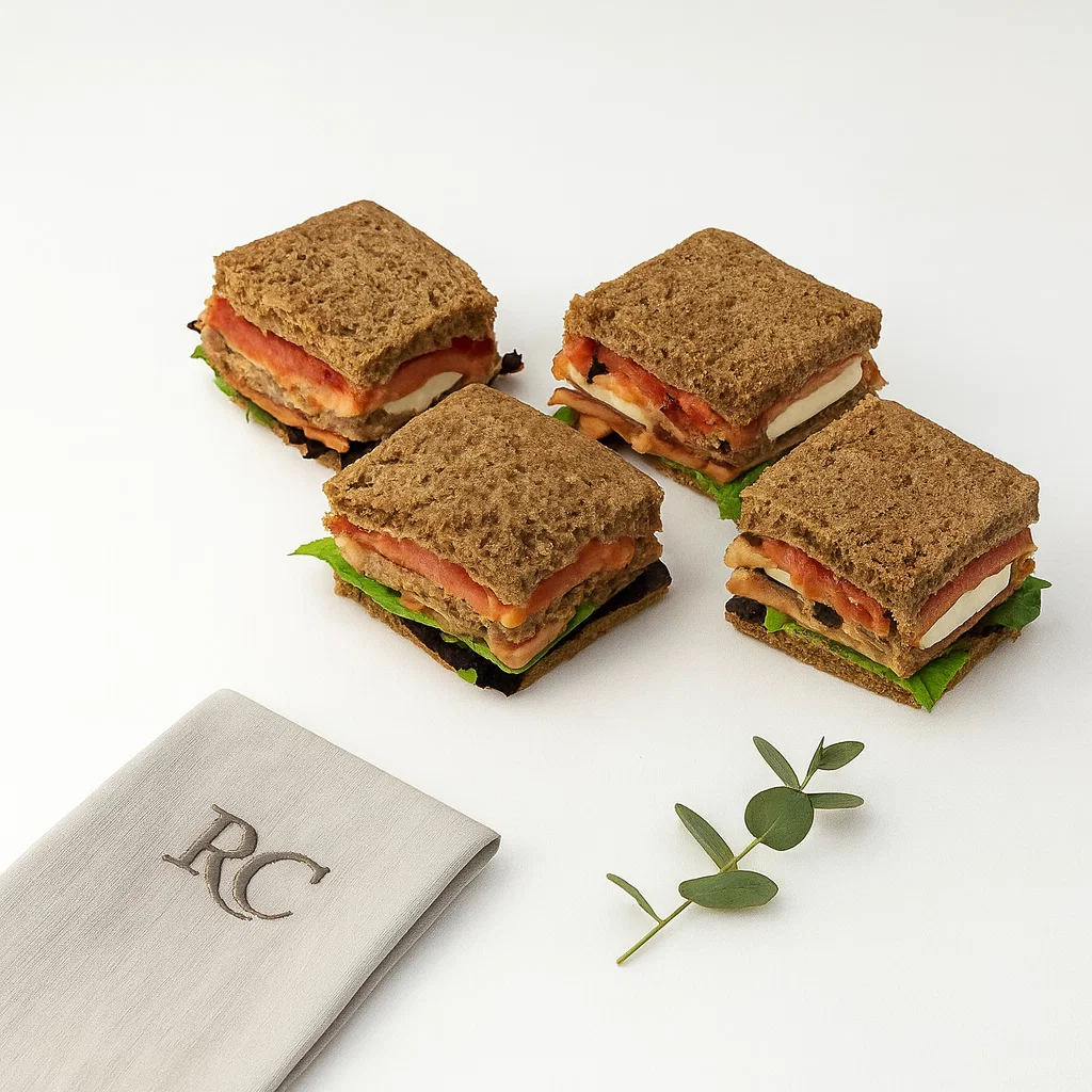 Mini Sándwich Vegetal de Salmón y Huevo Duro — pieza (mínimo 4 uds)